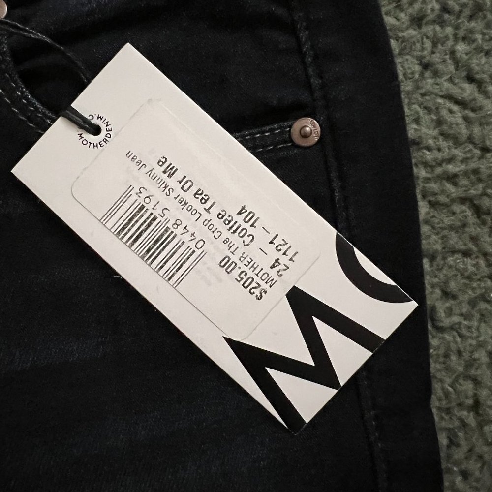 Mother Denim The Crop Looker Skinny, Size 24, Color Coffee Tea or Me, NWT